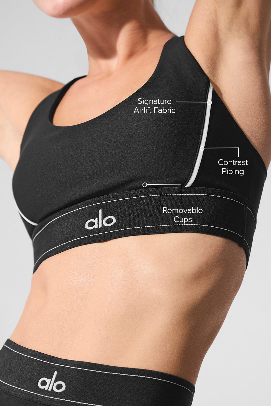 Alo Yoga Airlift Suit Up Bra - Black/White