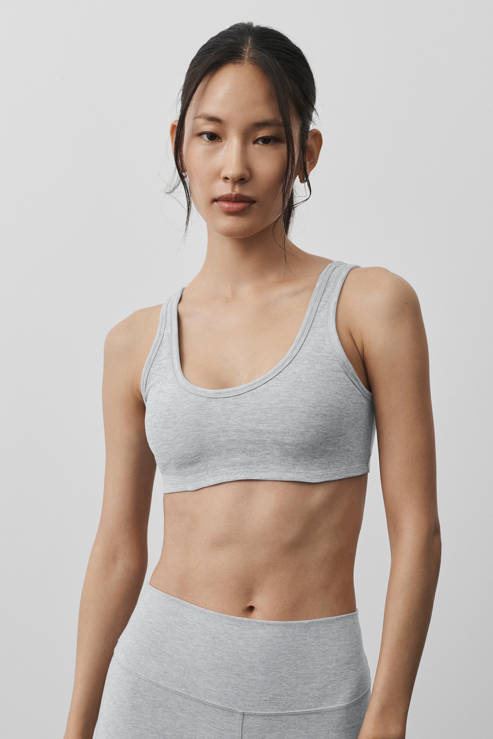 Alo Yoga Alosoft Center Stage Bra - Vintage Athletic Heather