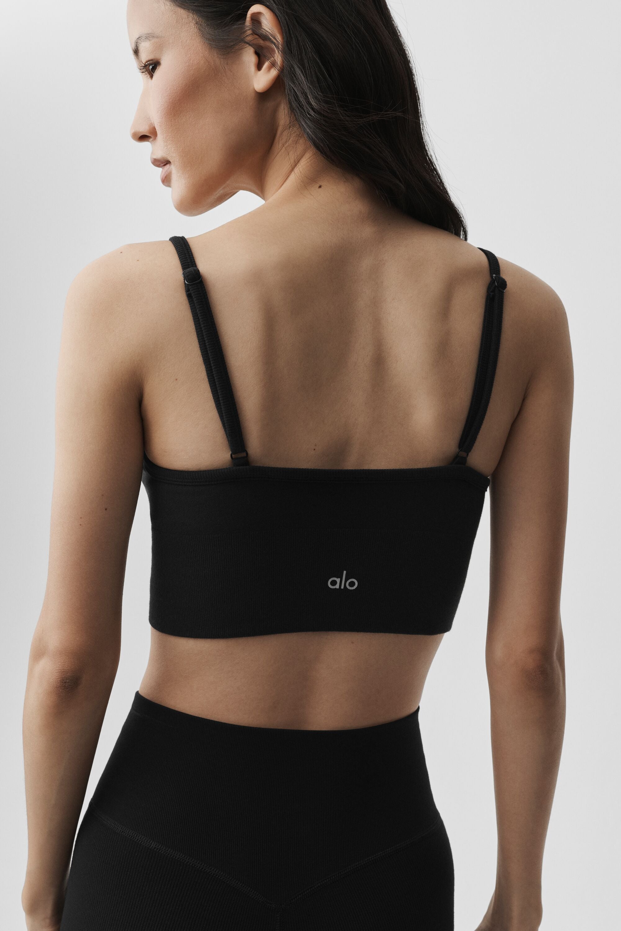 Alo Yoga Seamless Modal Ribbed Delight Bralette - Black