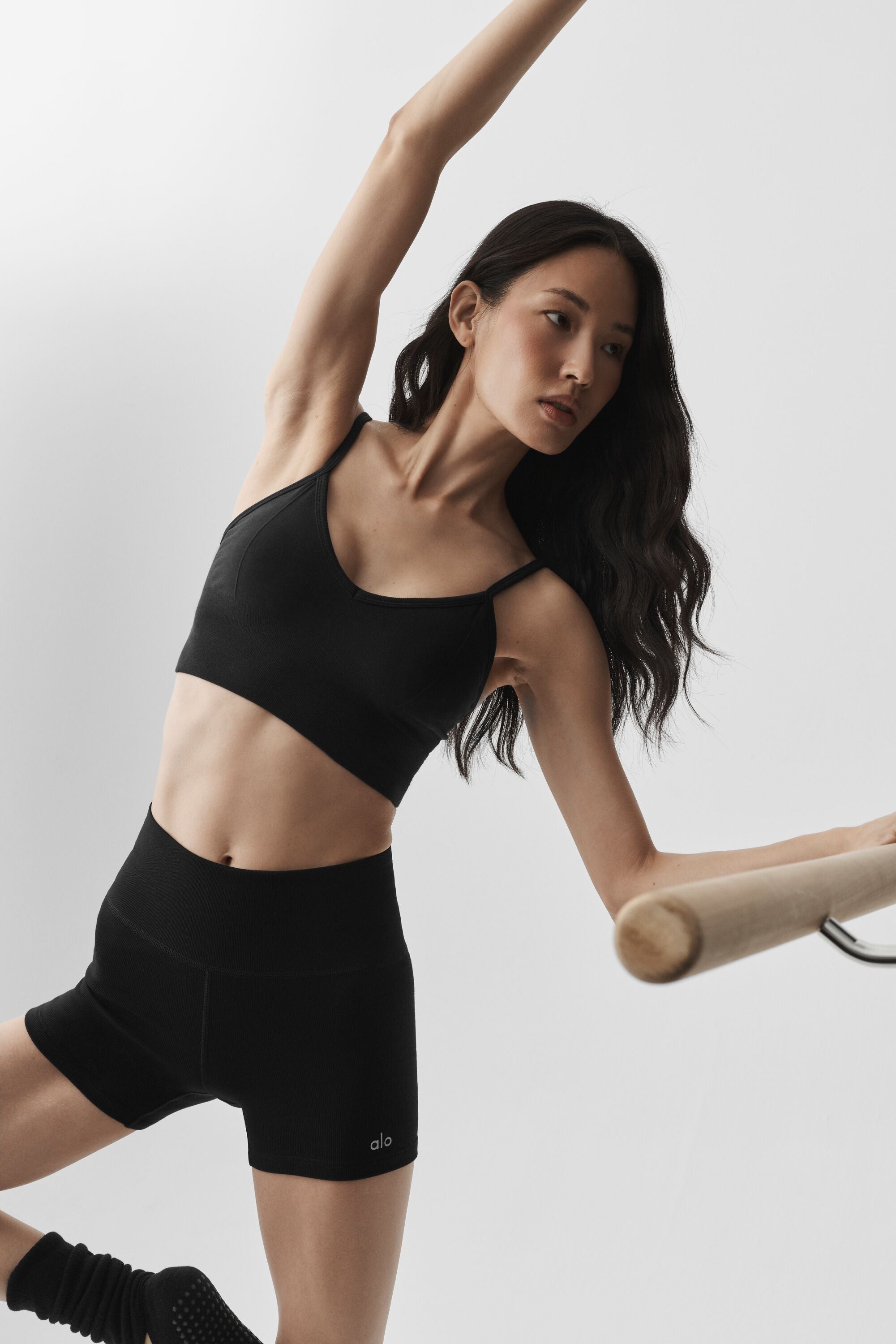 Alo Yoga Seamless Modal Ribbed Delight Bralette - Black