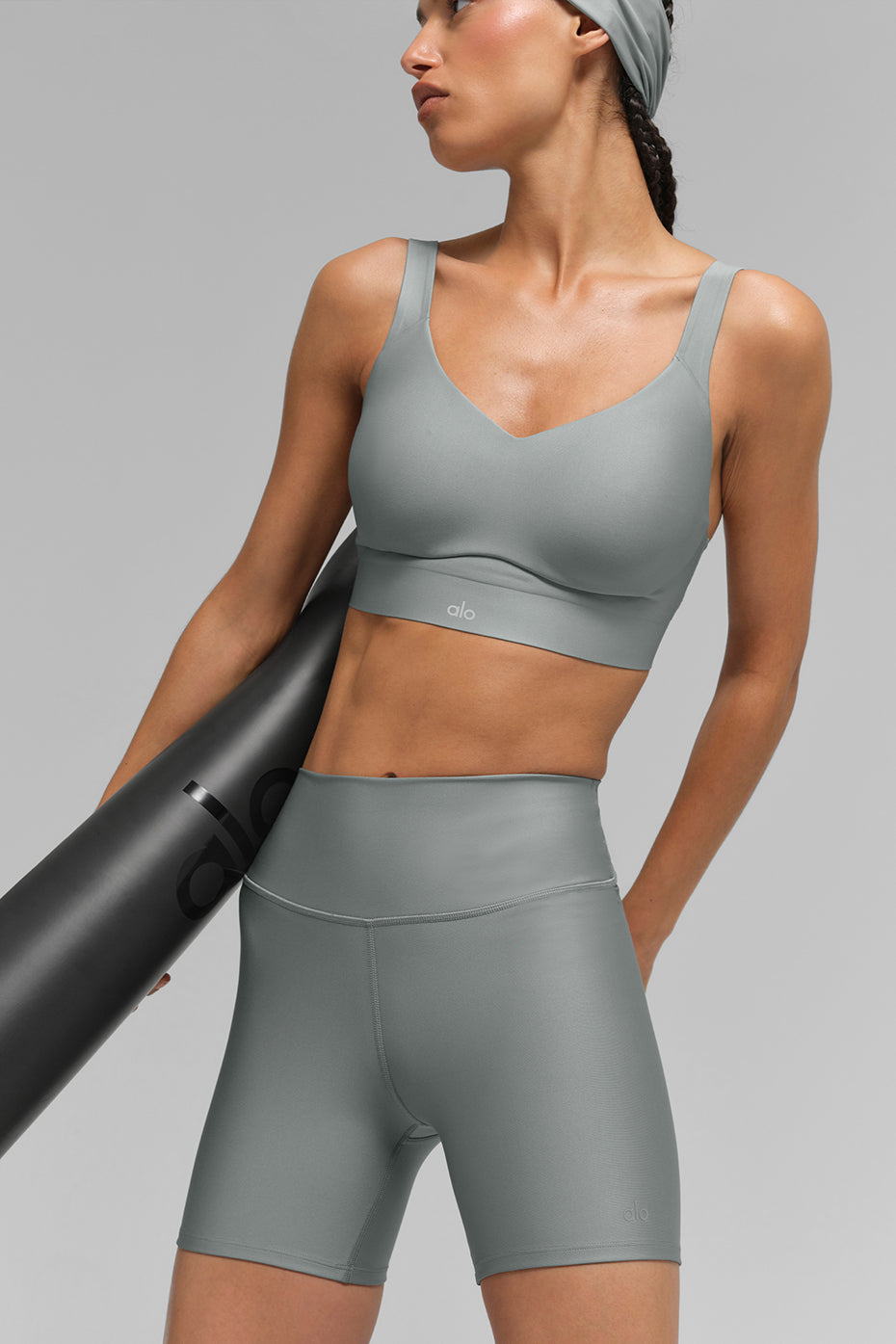 Alo Yoga Airlift Endurance High-Impact Bra - Lunar Grey