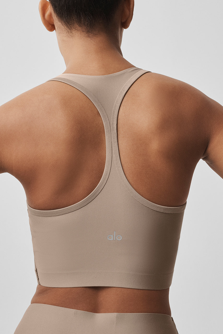 Alo Yoga Airlift Super Sleek Bra Tank - Gravel