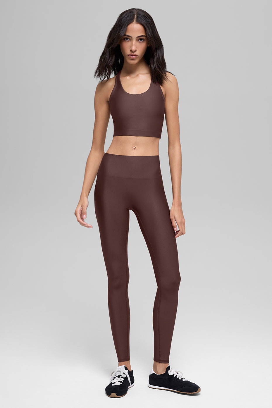 Alo Yoga Airlift Super Sleek Bra Tank - Brownstone