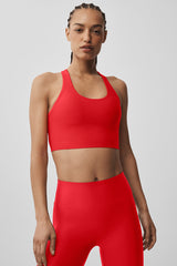 Alo Yoga Airlift Super Sleek Bra Tank - Bright Red