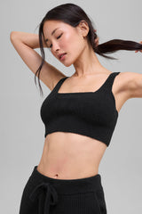 Alo Yoga Snuggle Up Sweater Bra - Black