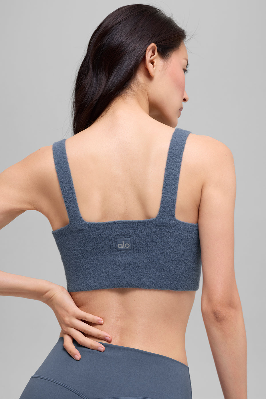 Alo Yoga Snuggle Up Sweater Bra - Bluestone