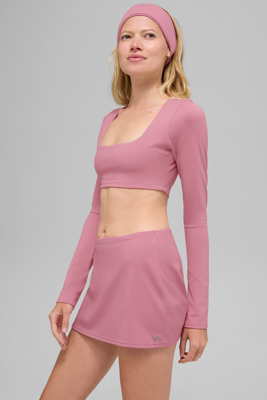 Alo Yoga ALO Softsculpt Precision Long Sleeve Bra - Pink Wild Rose
