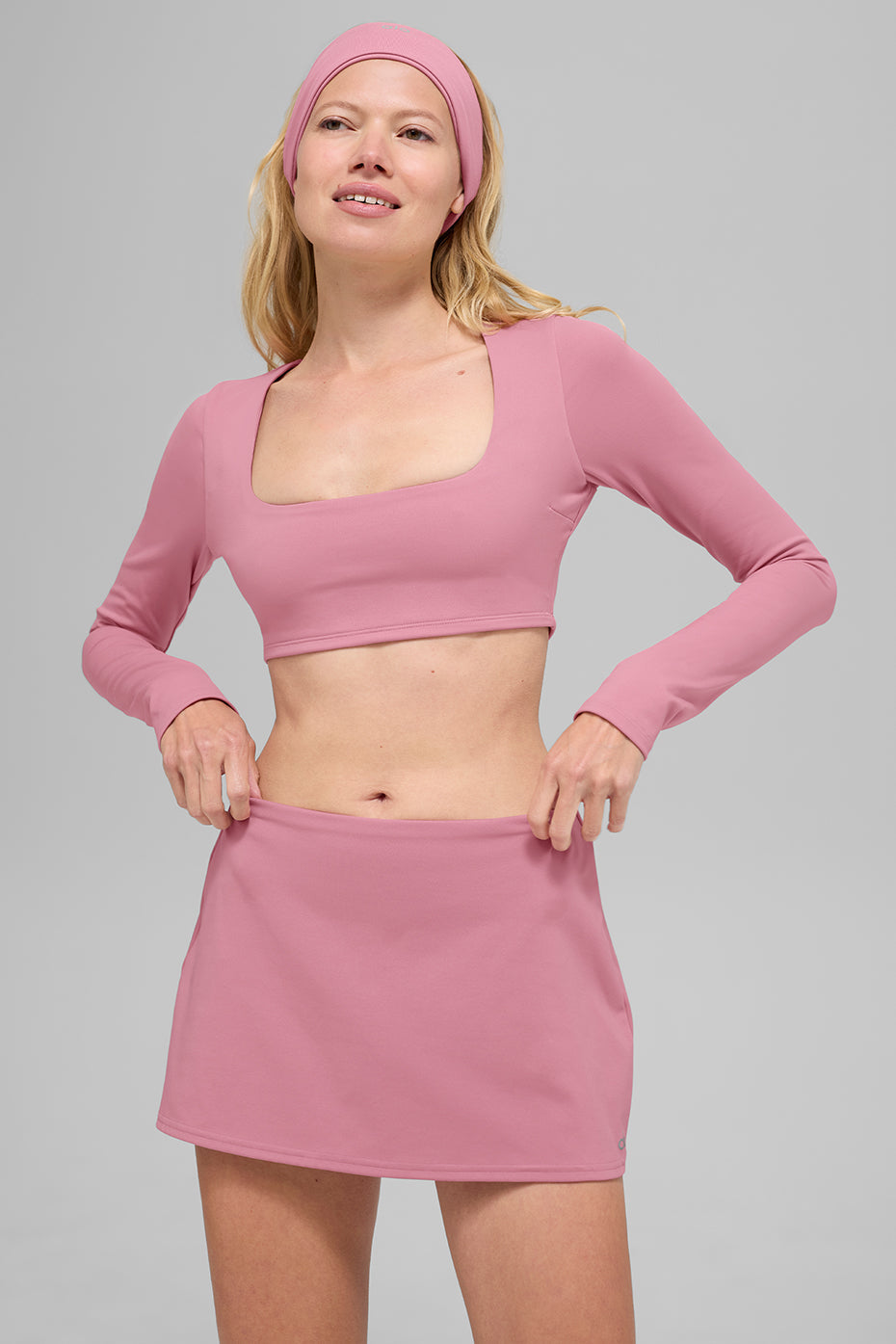 Alo Yoga ALO Softsculpt Precision Long Sleeve Bra - Pink Wild Rose