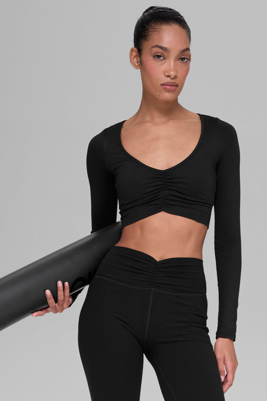Alo Yoga Alosoft Intuition Long Sleeve Bra - Black