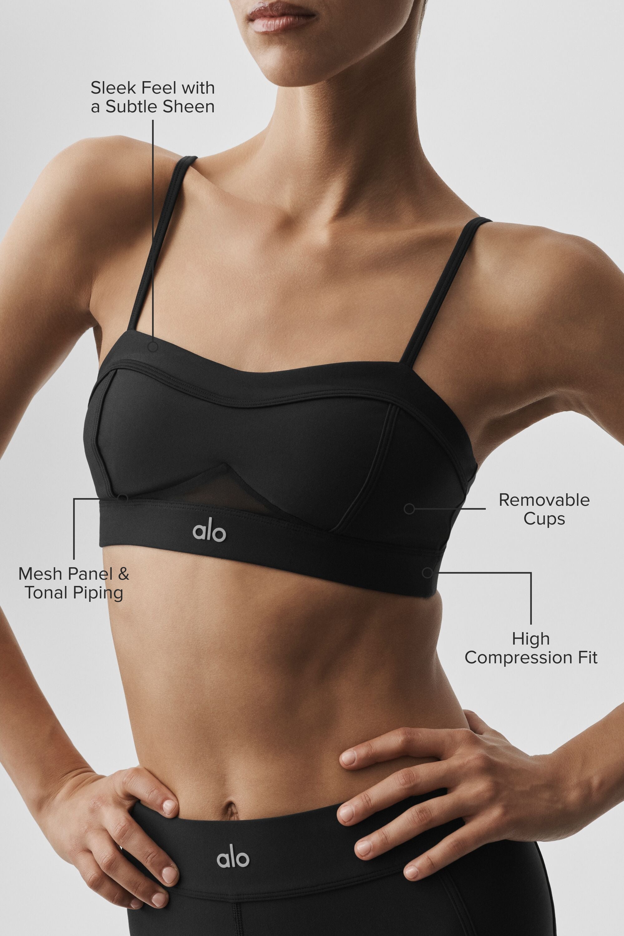 Alo Yoga Airlift Skyglow Bra - Black
