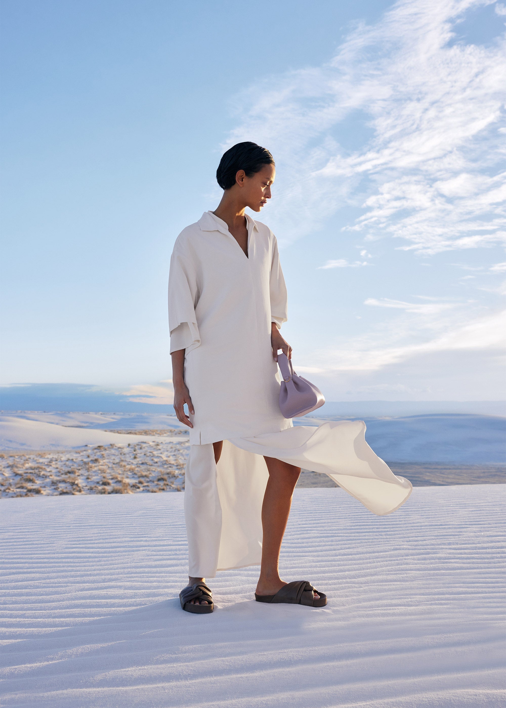 Polene Numero Neuf Mini Textured Mauve