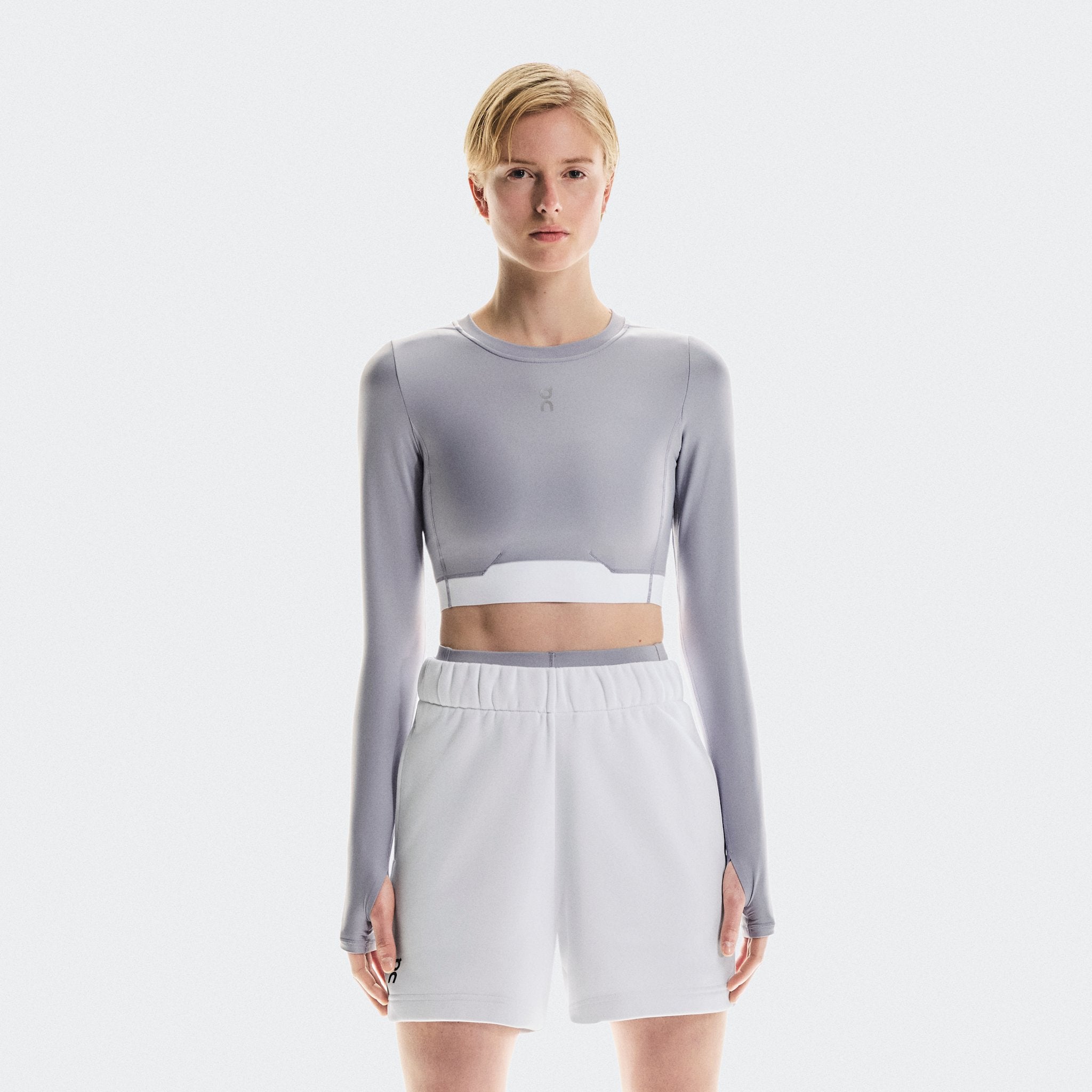 On Train Long Sleeve Crop Lilac