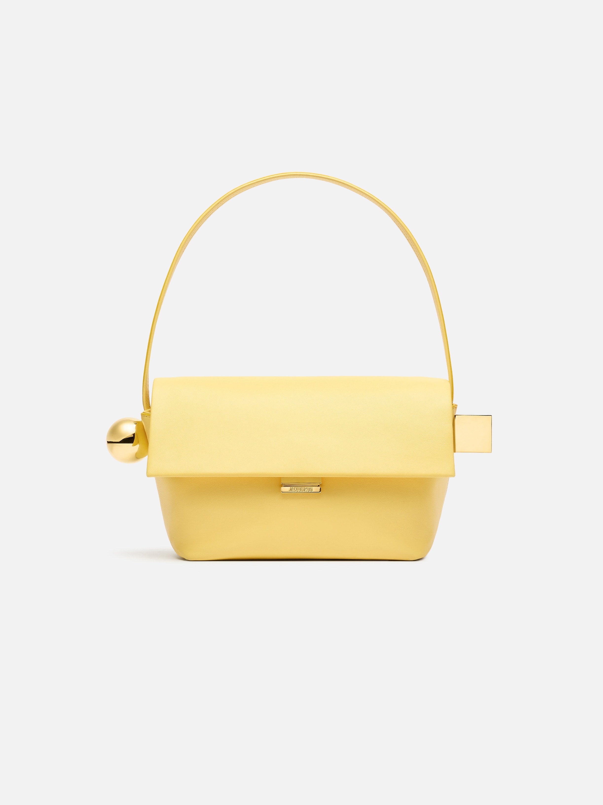 Jacquemus The Rond CarreFolded Shoulder Bag Light Yellow
