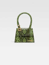 Jacquemus The Medium Chiquito With Buckle Signature Buckled Handbag Green