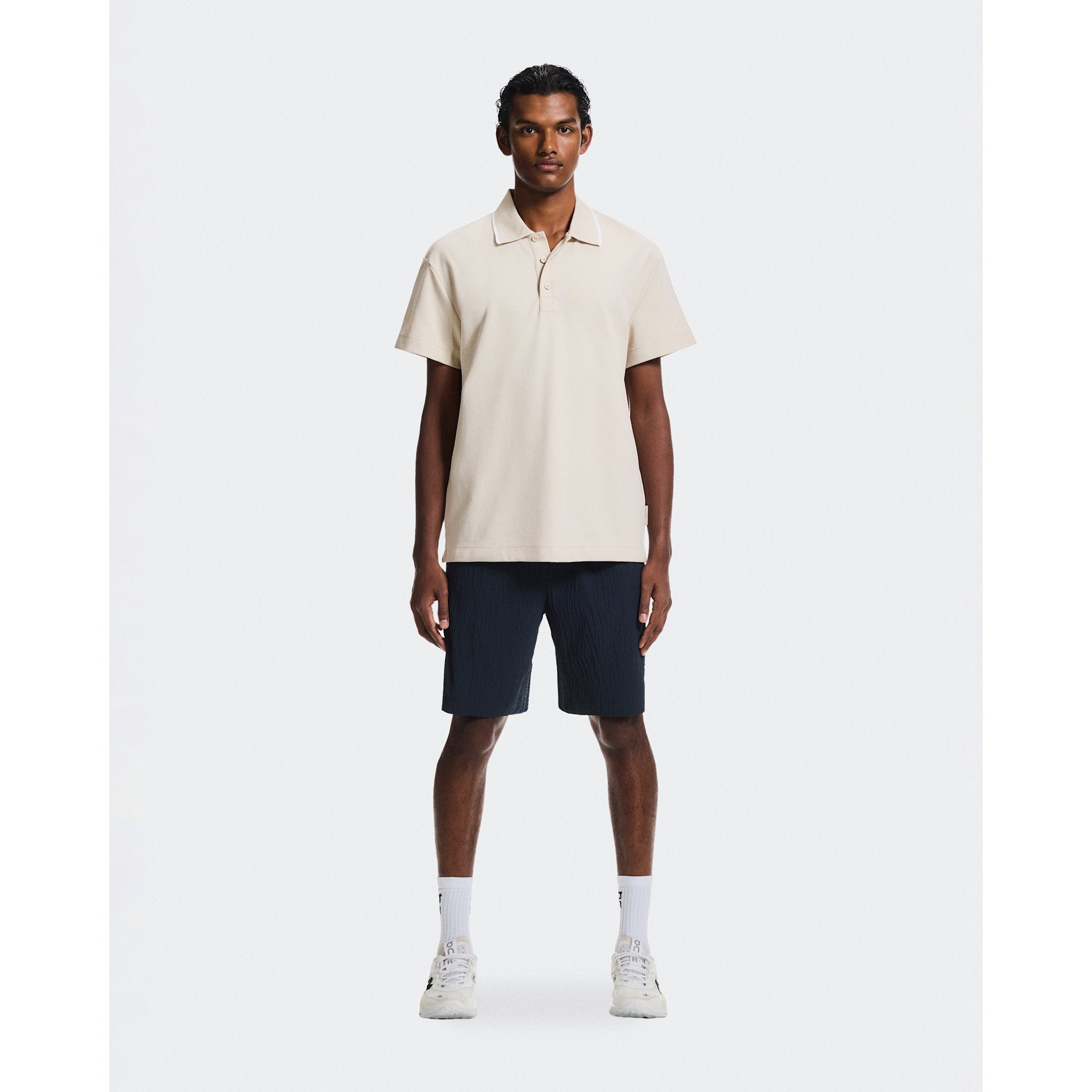On Courtside Polo Sand | White