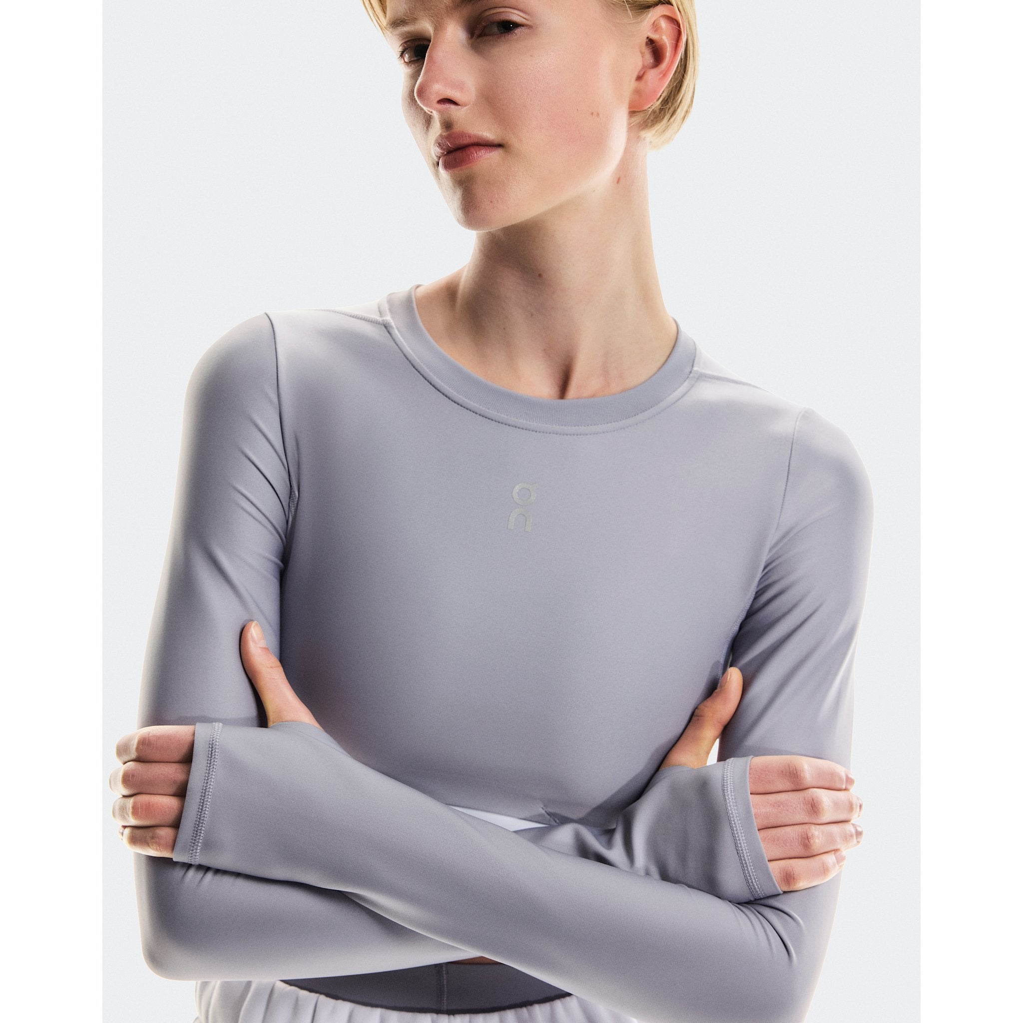 On Train Long Sleeve Crop Lilac