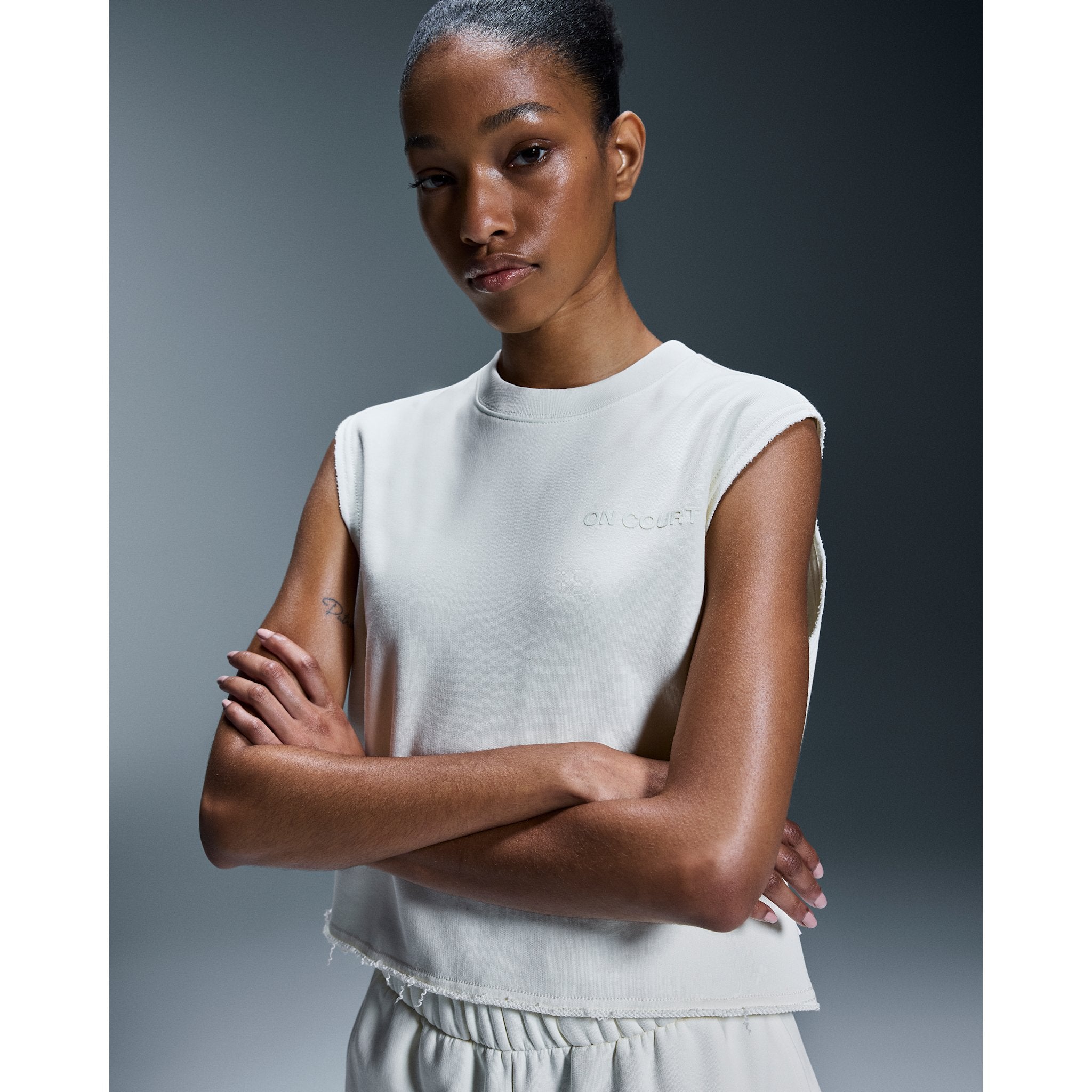 On Open Club Crew Crop White