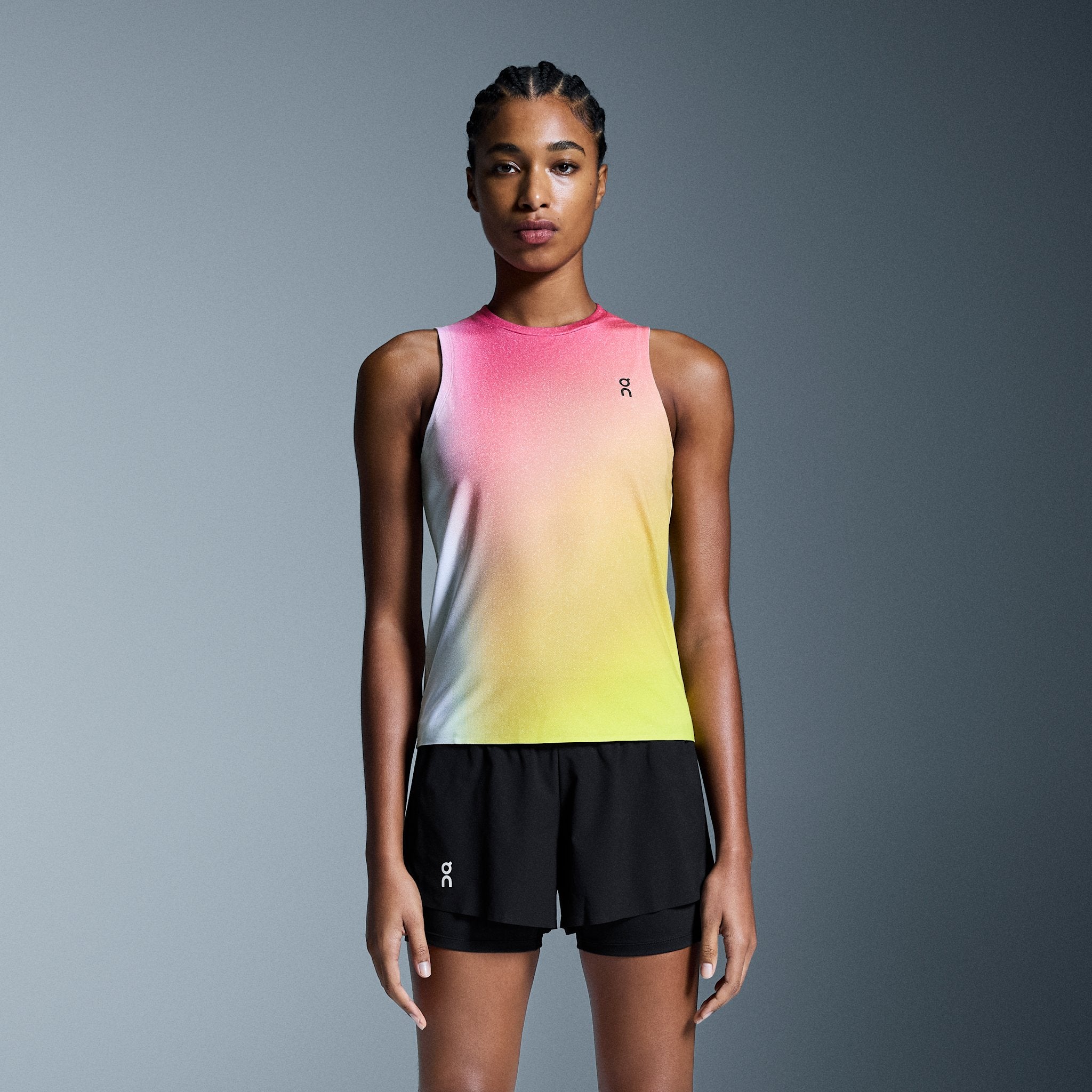 On Court Tank White | Lime