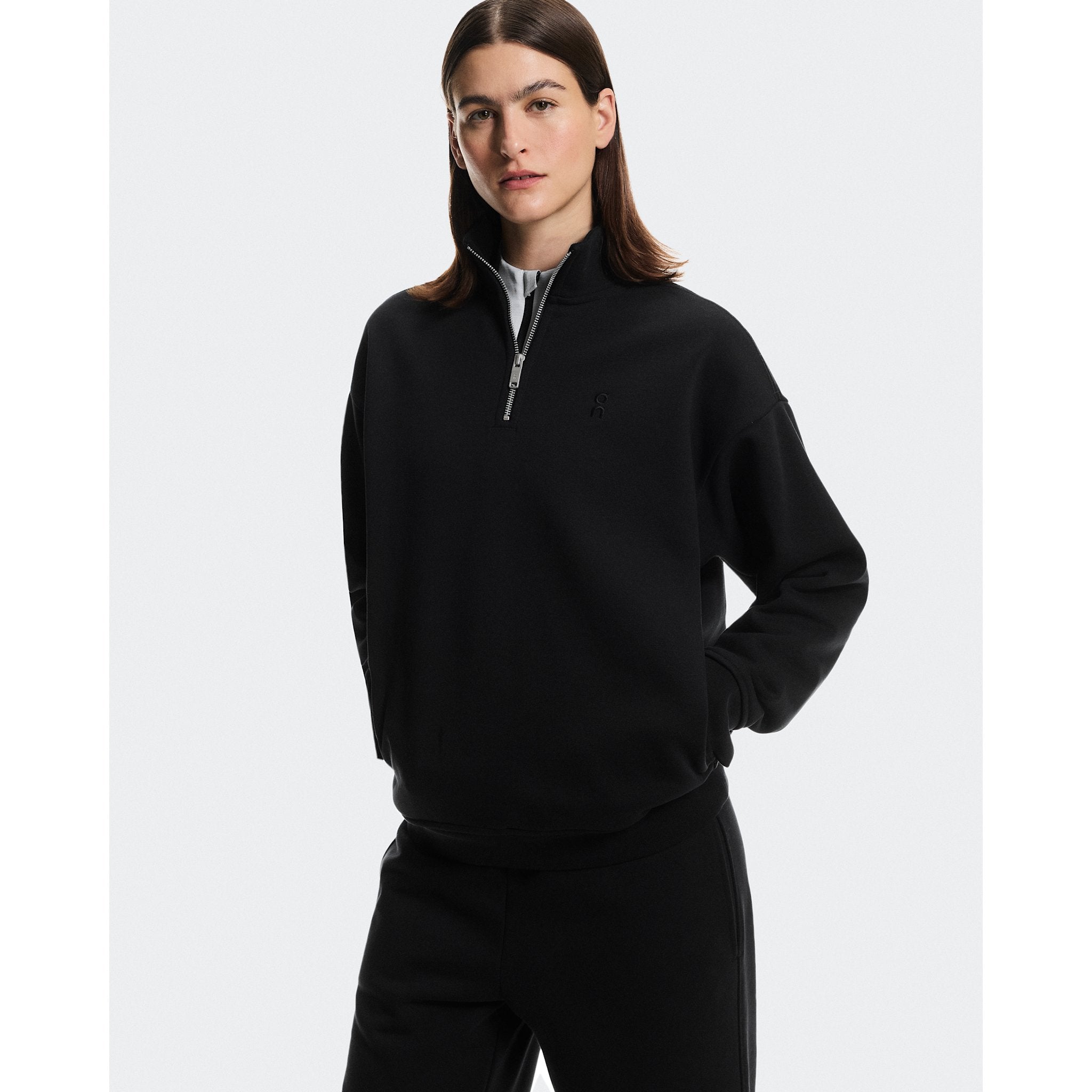 On Club Collective 1/4 Zip Black