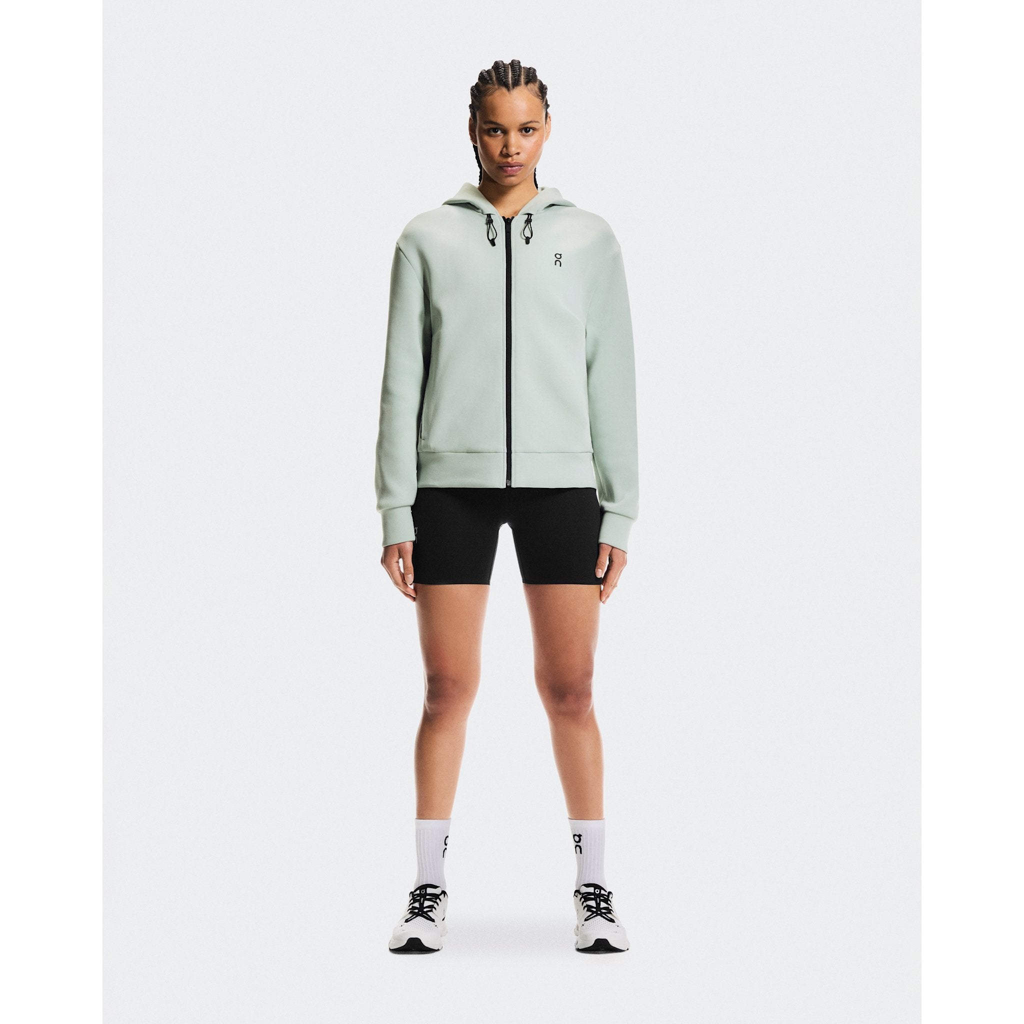 On Focus Tech Zip Hoodie Mineral