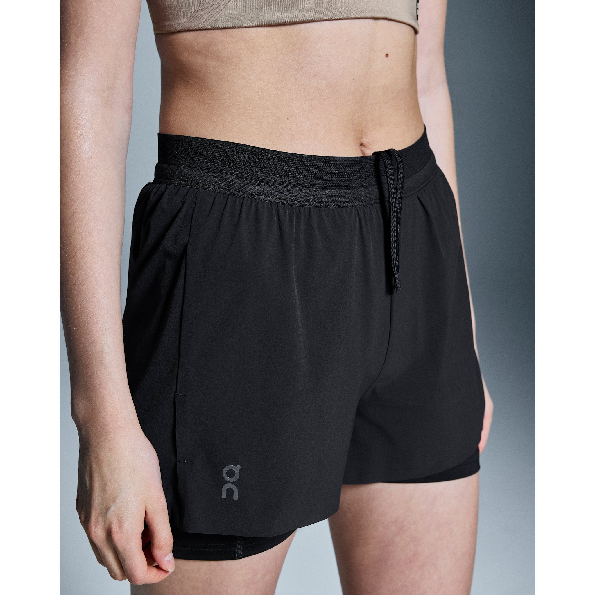On 3" Performance 2/1 Shorts Black
