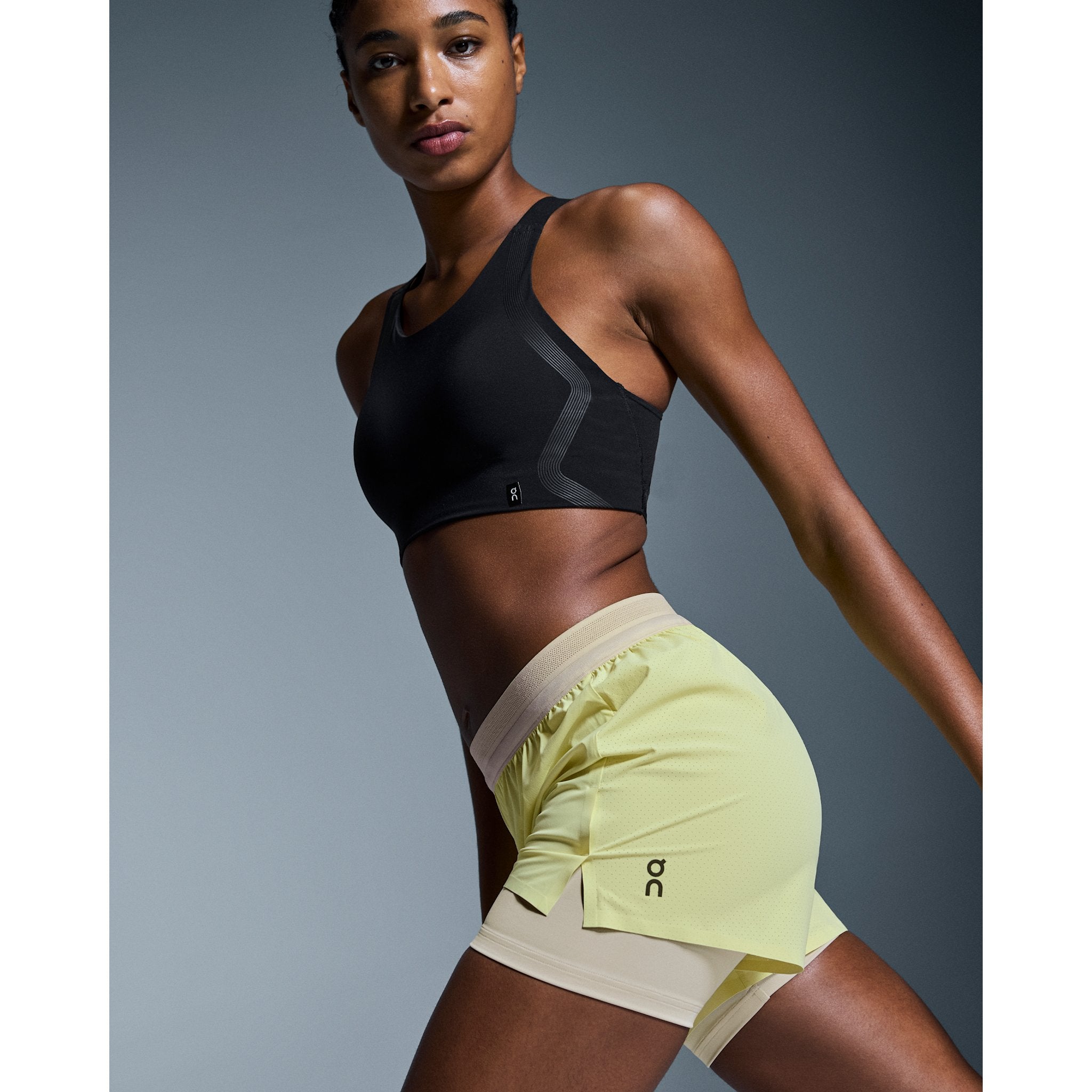 On 3" Performance 2/1 Shorts Limelight | Sand