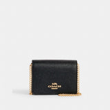 Coach Mini Wallet On A Chain Gold Black