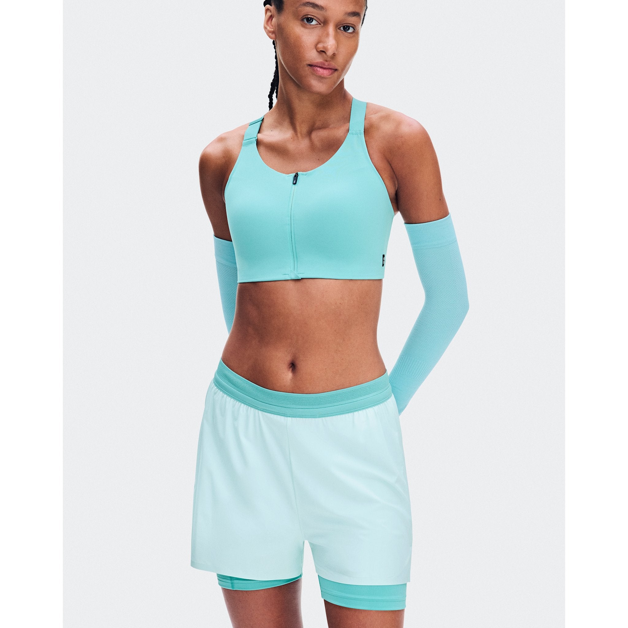 On Endurance Bra Zip Aquamarine