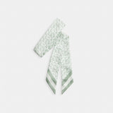 Coach Signature Print Silk Skinny Scarf Pistachio