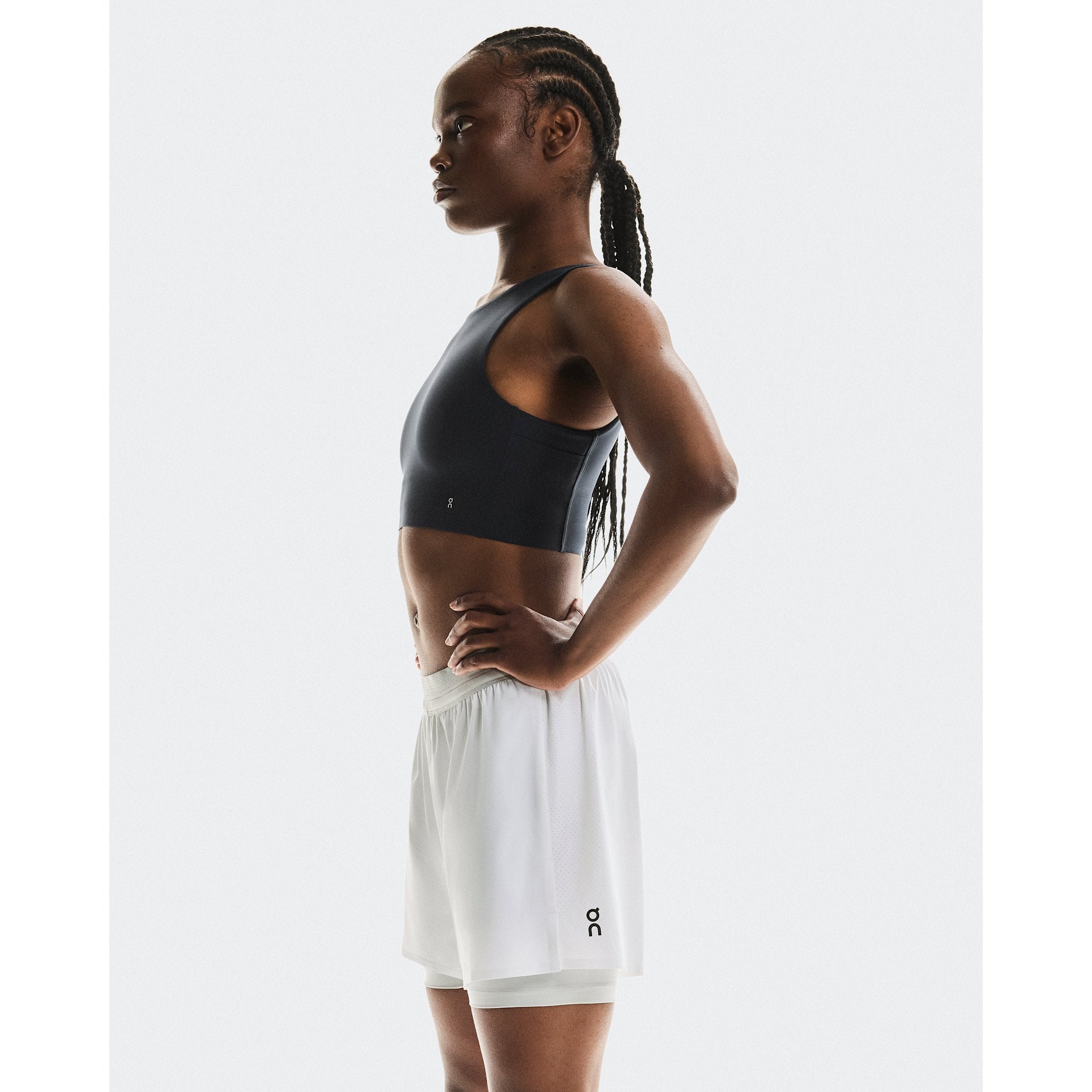 On 3" Performance 2/1 Shorts White | Glacier
