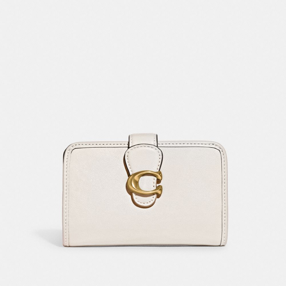 Coach Tabby Medium Wallet Brass Chalk