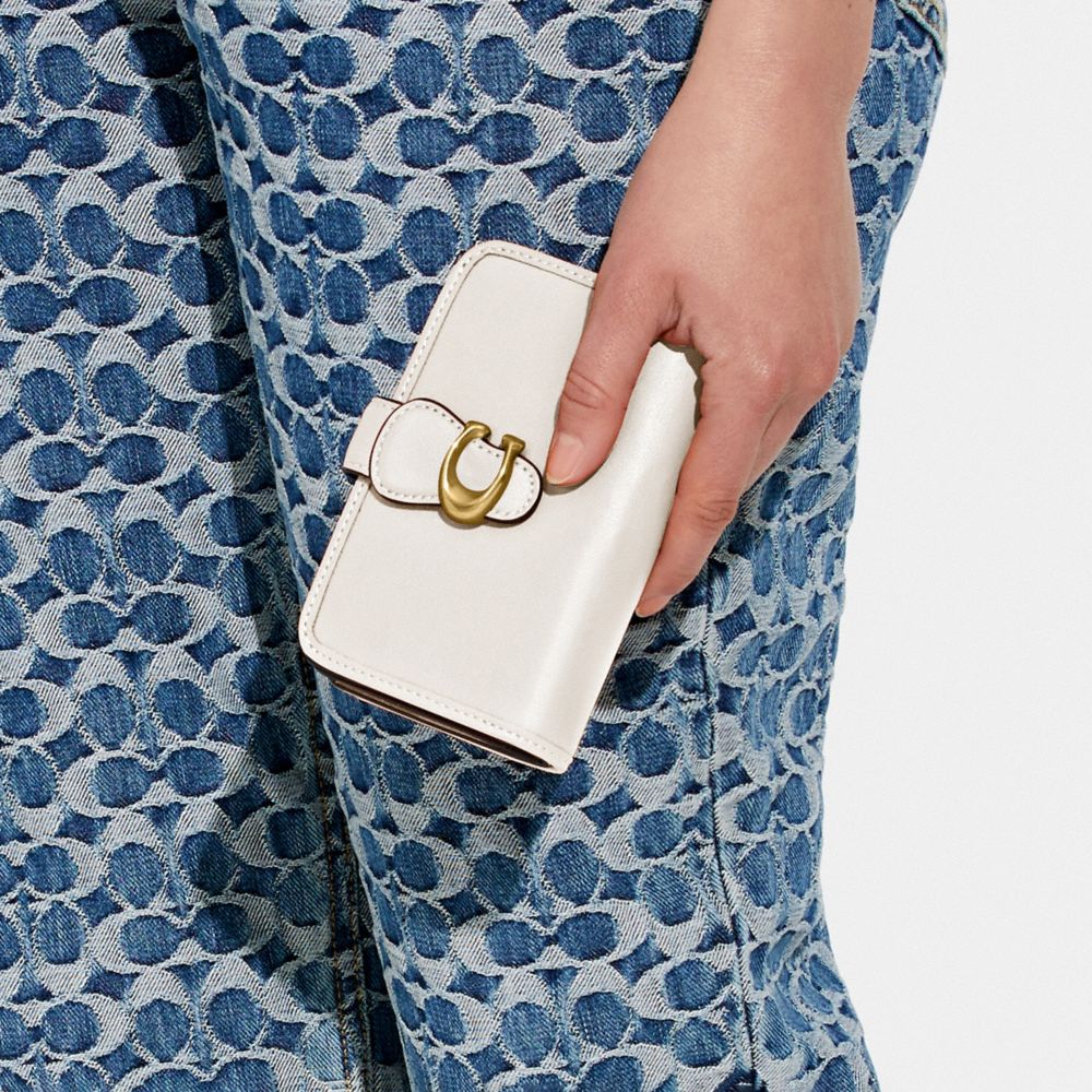 Coach Tabby Medium Wallet Brass Chalk