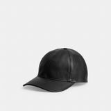 Coach Leather Baseball Hat Black