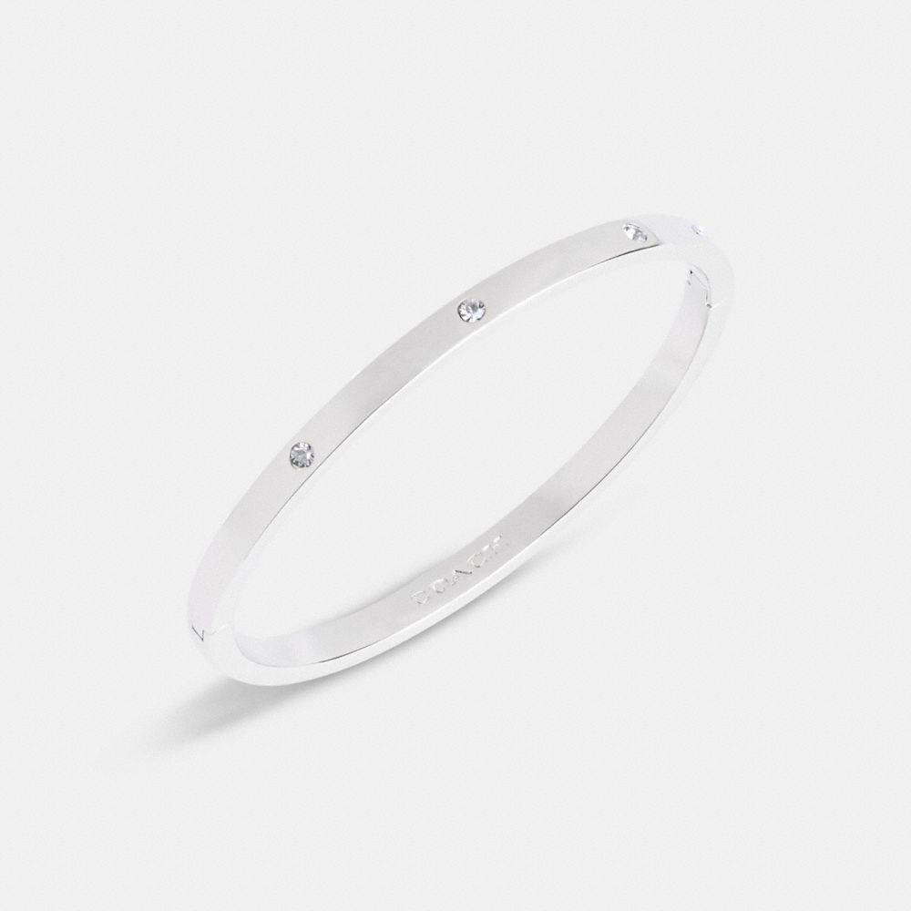 Coach Essential Hinged Bangle Silver