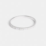 Coach Signature Pavé Hinged Bangle Silver