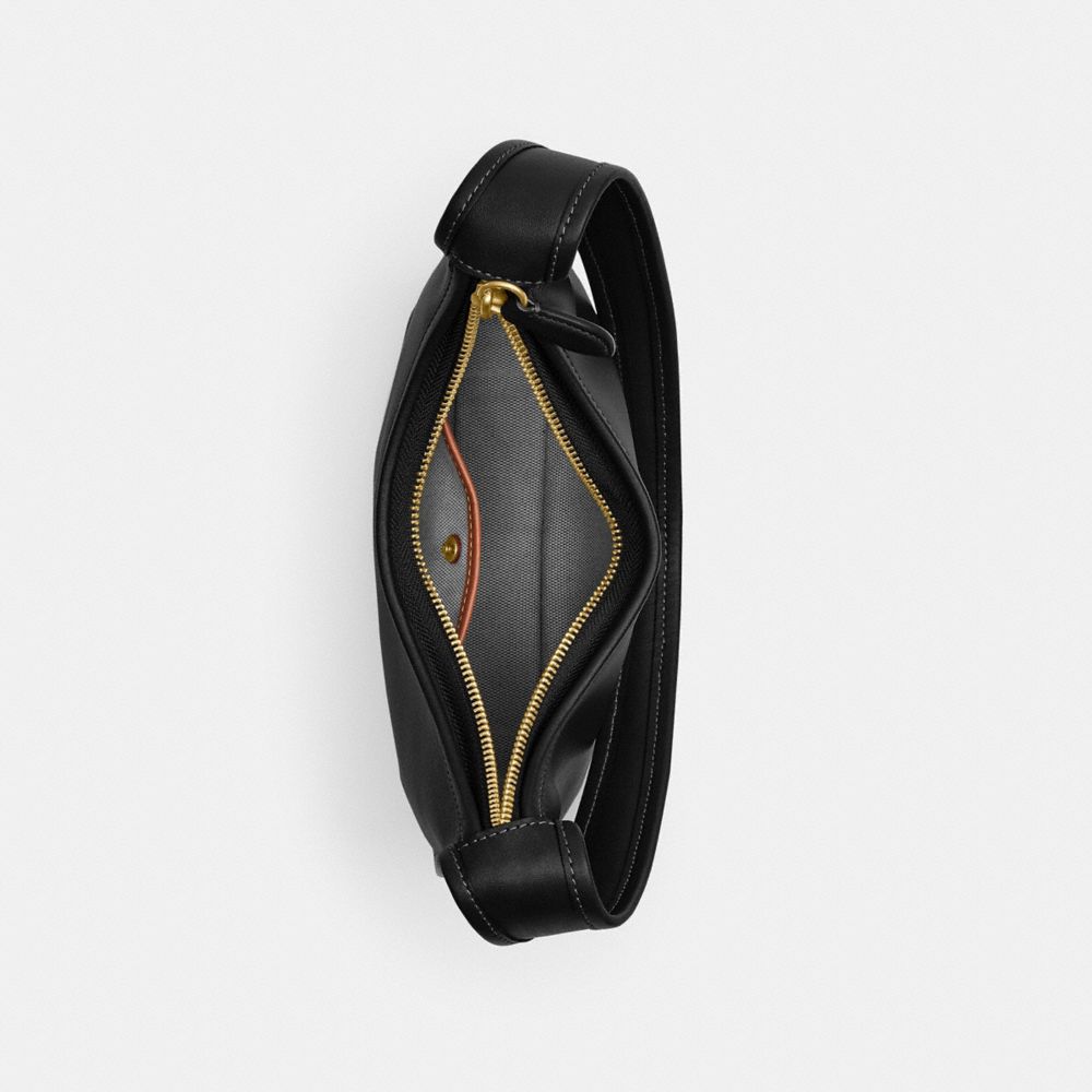 Coach Curve Zip Bag Brass Black