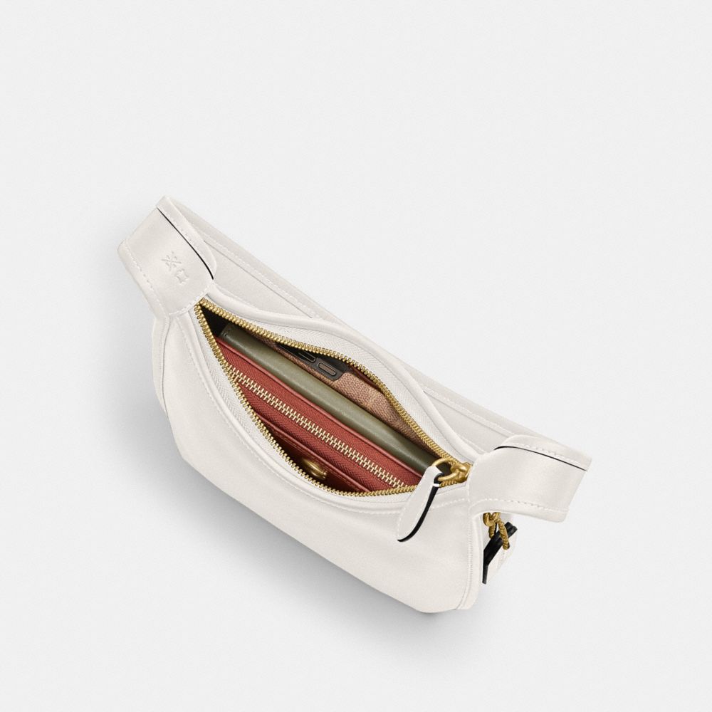 Coach Curve Zip Bag Brass Chalk