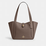 Coach Hadley Turnlock Tote Bag Gold Dark Stone