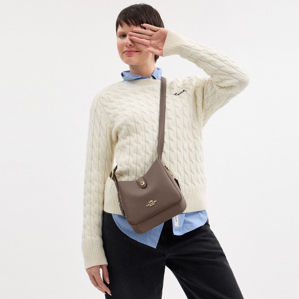Coach Hadley Mini Crossbody Bag Gold Dark Stone
