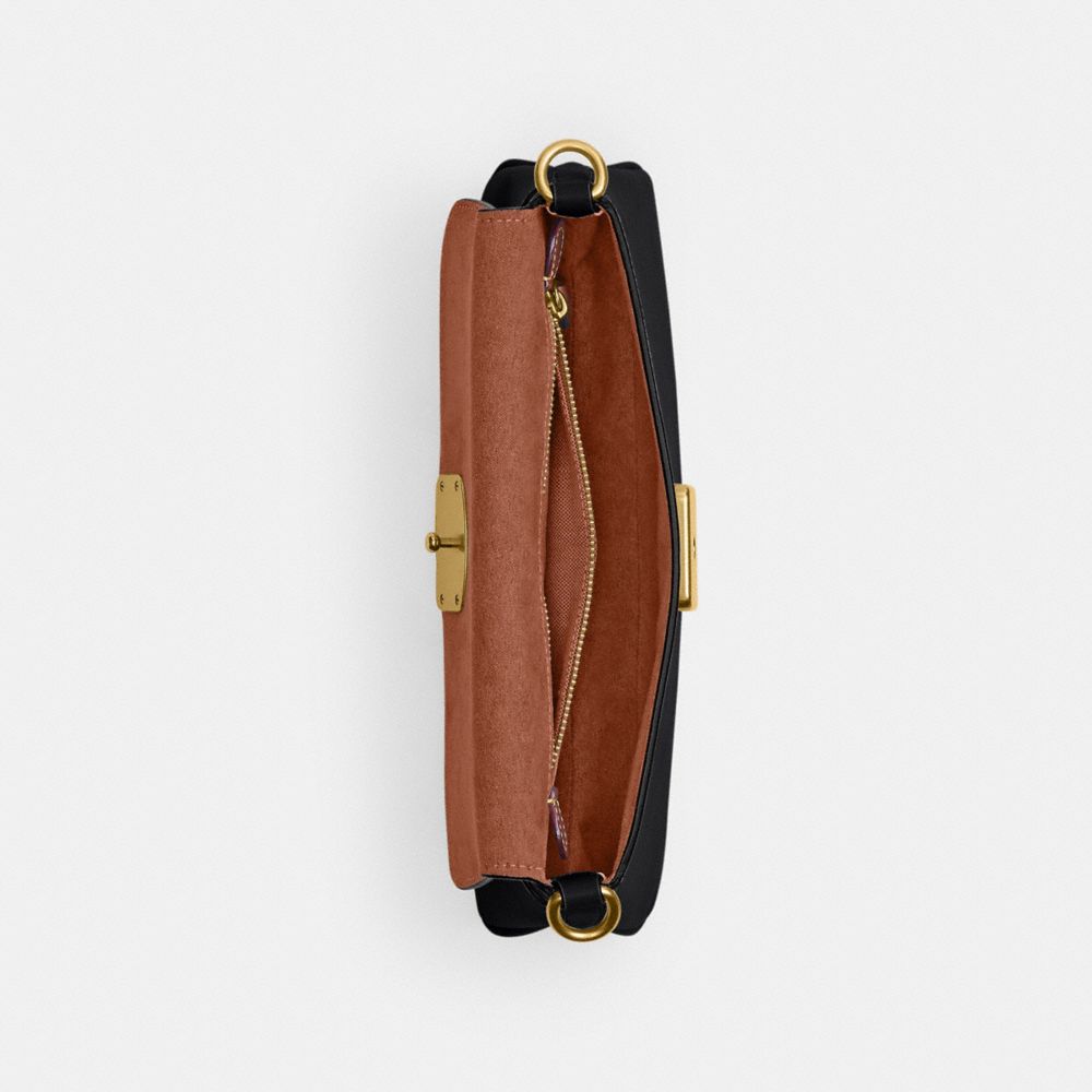 Coach Jet Shoulder Bag Brass Black