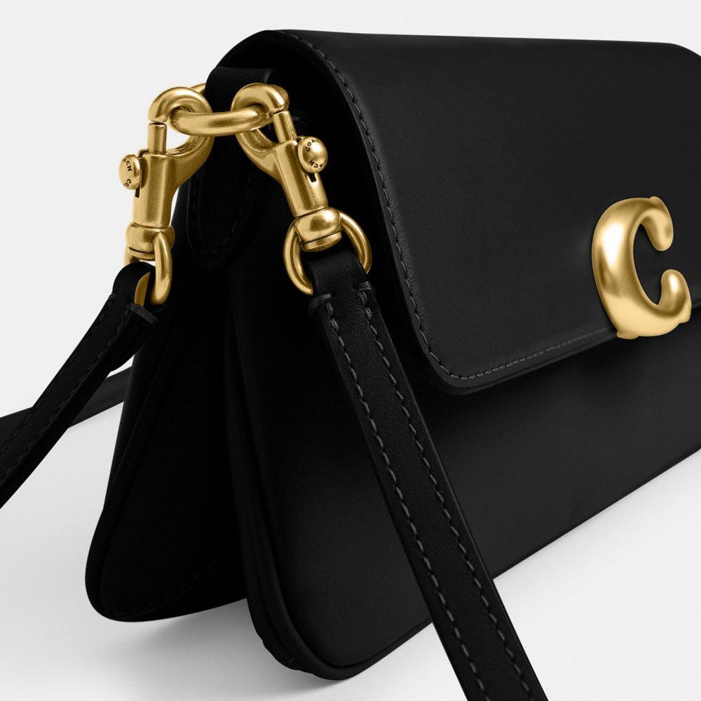 Coach Jet Shoulder Bag Brass Black