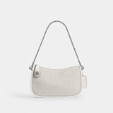 Coach Swinger Bag In Signature Jacquard Silver Cloud Chalk