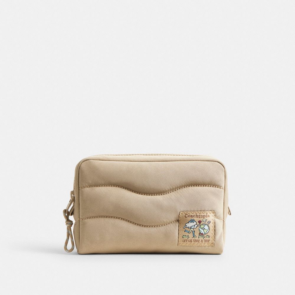 Coach Coachtopia Loop Pouch In Recycled Polyester Chino