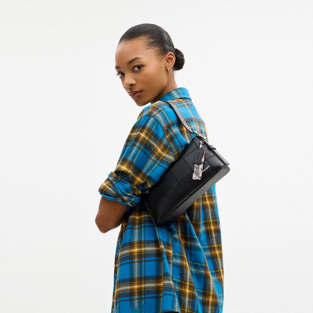 Coach Alter/Ego Small Slouchy Shoulder Bag In Upcrafted Leather Black