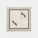 Coach Horse And Carriage Dot Print Silk Bandana Chalk & Black