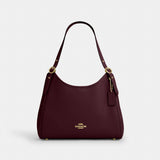 Coach Erin Shoulder Bag Gold Dark Wine