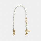 Coach Short Pearl Strap Brass Chalk