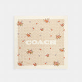 Coach Signature Spring Blossom Print Silk Square Scarf Sand Pink
