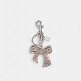 Coach Bow Bag Charm Silver Purple