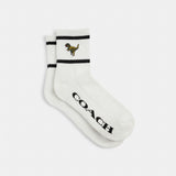 Coach Rexy Quarter Crew Socks Chalk